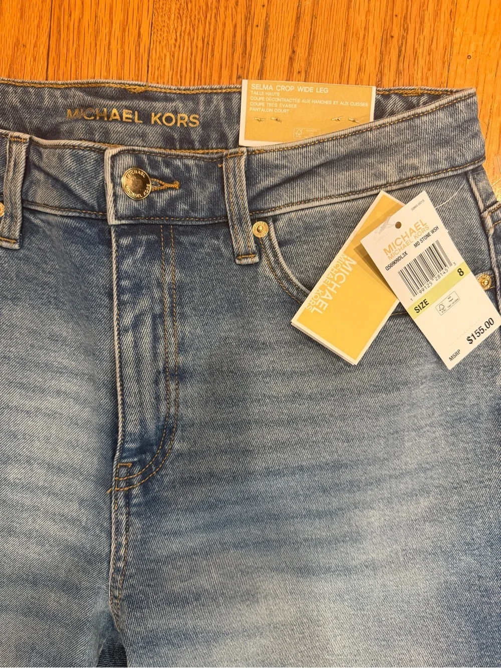 Michael Kora NWT Selma Crop Wide Leg Jeans - 8